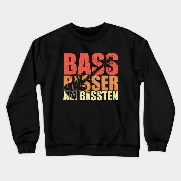 BASS BAESSER AM BAESSTEN funny bassist gift Crewneck Sweatshirt by star trek fanart and more